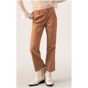 Pilcro Anthropolgie The Yaya Crop Pants Women's Bronze 24W Plus Raw Hem NEW #12‎